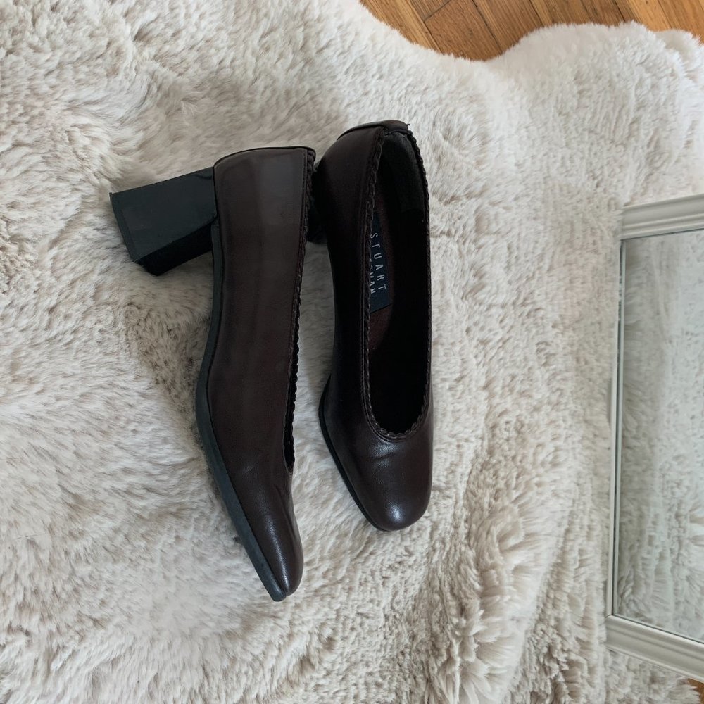 Stuart Weizman brown leather pumps 5.5 35.5 - Picture 2 of 10
